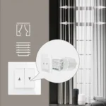 Cordless WiFi RF433 Smart Curtain Switch – Mobile Control with Alexa & Google Support
