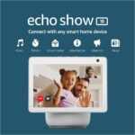 Echo Show 10 (Newest gen) | HD smart display with motion and Alexa | Glacier White Fabric