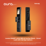 Levana SMART LOCK R03 Ai Cat Eye Black – Smart Lock with Cat Eye Camera and 4.5-Inch Indoor Screen