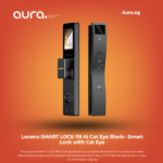 Levana SMART LOCK I19 Ai Cat Eye Black – Smart Lock with Cat Eye Camera and 4.5-Inch Indoor Screen