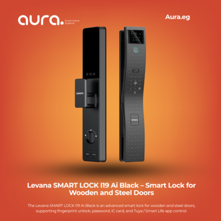 Levana SMART LOCK I19 Ai Black – Smart Lock for Wooden and Steel Doors with Fingerprint and App Control