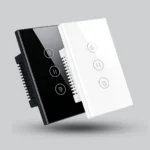 The Avera WiFi Smart Curtain Switch offers a stylish and practical way to control electric curtains and rolling shutters through a modern touch glass panel.