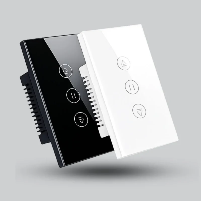 The Avera WiFi Smart Curtain Switch offers a stylish and practical way to control electric curtains and rolling shutters through a modern touch glass panel.