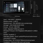 Tuya 8 Inch Zigbee Smart Home Control Panel – Central Smart Home Panel with Music System - Image 5