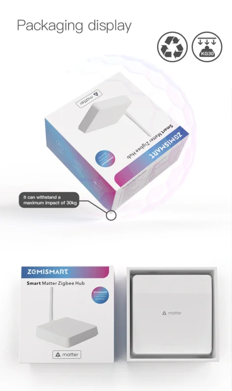 Zemismart M6 Matter Zigbee Hub – Smart Home Bridge for Google Home, HomeKit & SmartThings