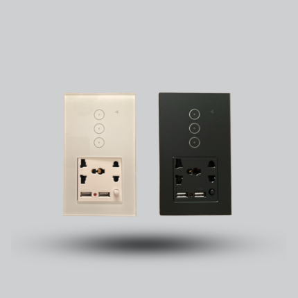 Tuya Zigbee All in One 3 Gang + 2 USB + 2 Socket – Smart Wall Panel for Lighting, Power, and Charging