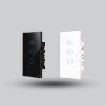 Smart Switch 1 Gang + Shutter 1CH Zigbee – Glass Touch Panel for Light and Curtain Control