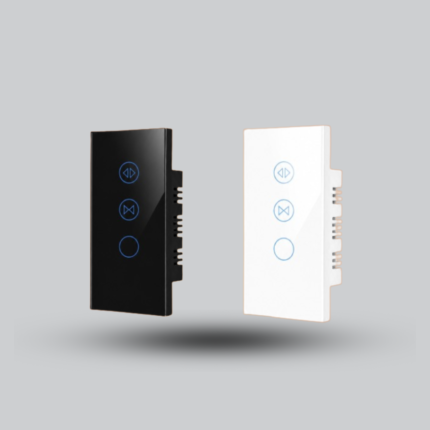 Smart Switch 1 Gang + Shutter 1CH Zigbee – Glass Touch Panel for Light and Curtain Control