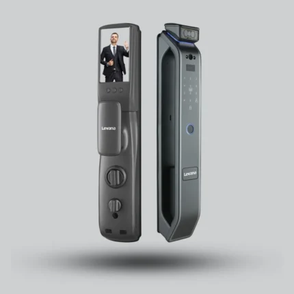 Lezn I7 Smart Door Lock with Fingerprint & Cat Eye Camera – 4.5 Inch Screen – App Control & Two-Way Audio