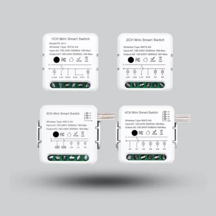 Cordless WiFi Tuya Mini Smart Switch Module – Smart Relay for Converting Traditional Switches with 1/2/3/4-Way Support