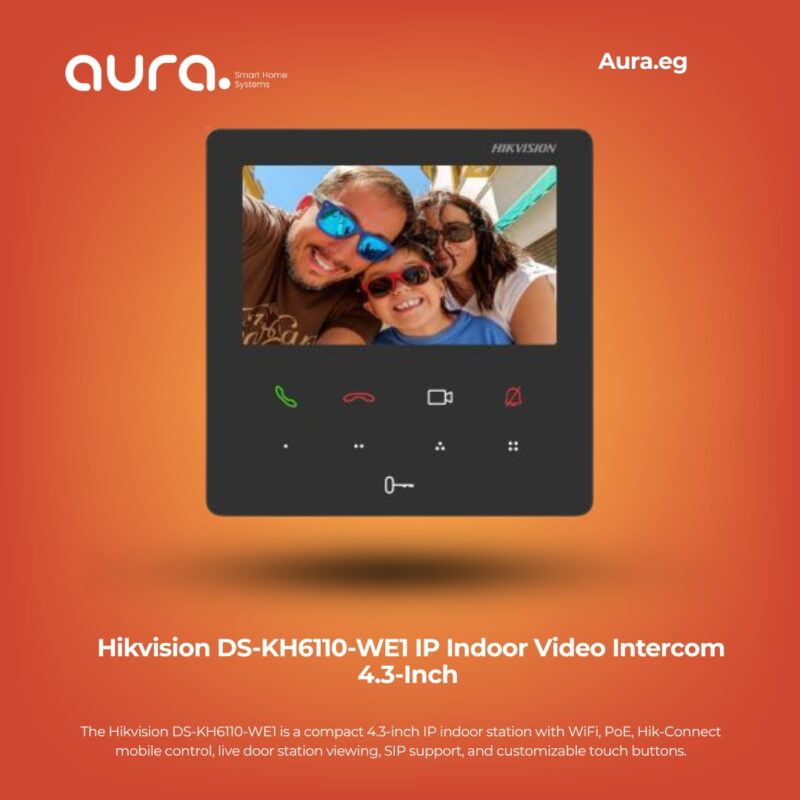 Hikvision DS-KH6110-WE1 IP Indoor Video Intercom 4.3-Inch Touch Screen with WiFi and PoE