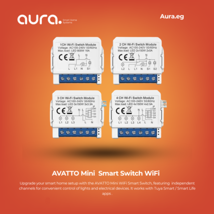 AVATTO Mini WiFi Smart Switch Compatible with Tuya, Alexa & Google Home