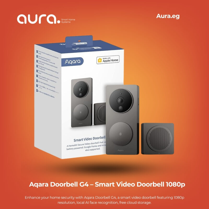 Aqara Doorbell G4 – Smart Video Doorbell 1080p with Face Recognition & HomeKit Support