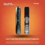 Lezn I7 App Gray Smart Door Lock Fingerprint & Tuya App Control