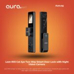 Lezn R03 Cat Eye Two Way Smart Door Lock with Night Vision Camera & Tuya App Control