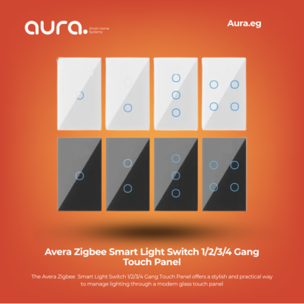 Avera Zigbee Smart Light Switch 1/2/3/4 Gang Touch Panel – Glass Touch Smart Wall Switch