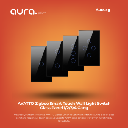 AVATTO Zigbee Smart Touch Wall Light Switch Glass Panel 1/2/3/4 Gang Compatible with Tuya, Alexa & Google Home