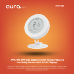 AVATTO ZWHS16 ZigBee Smart Temperature & Humidity Sensor with E-Ink Display – Tuya Smart & Alexa Support
