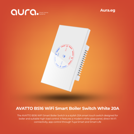 AVATTO BS16 WiFi Smart Boiler Switch White 20A – Touch Control with Tuya Smart & Smart Life