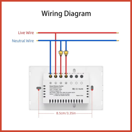 AVATTO ZigBee Smart Dimmer Switch Touch Panel – App Control for Alexa & Google Home