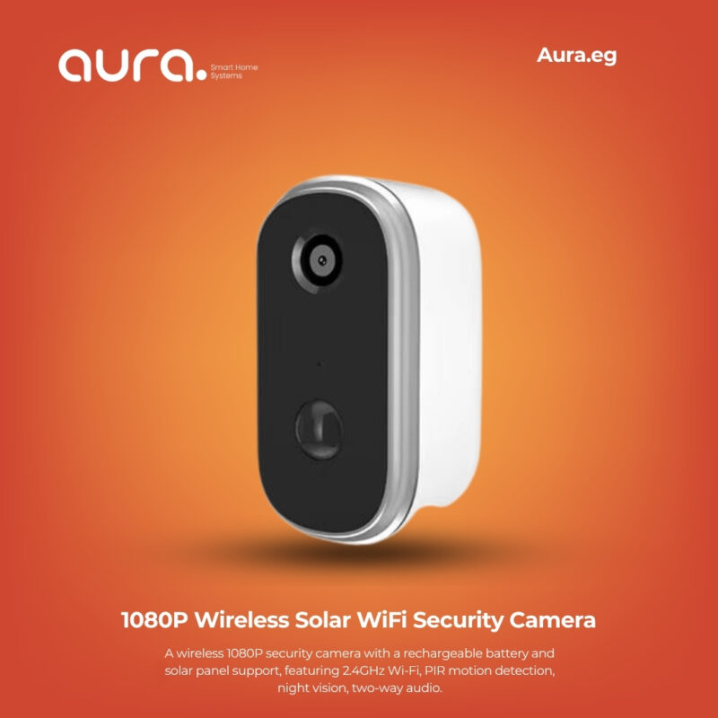 1080P Wireless Solar Security Camera with Rechargeable Battery