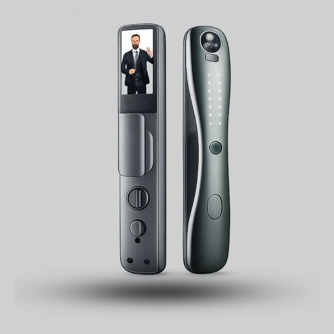 english (1080 x 1920 px) (Instagram Post) (2) Lezn I7 Smart Door Lock with Fingerprint & Cat Eye Camera – 4.5 Inch Screen – App Control & Two-Way Audio