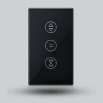 Avera Concave Zigbee Smart Curtain Switch – Touch Glass Switch for Curtains and Rolling Shutters