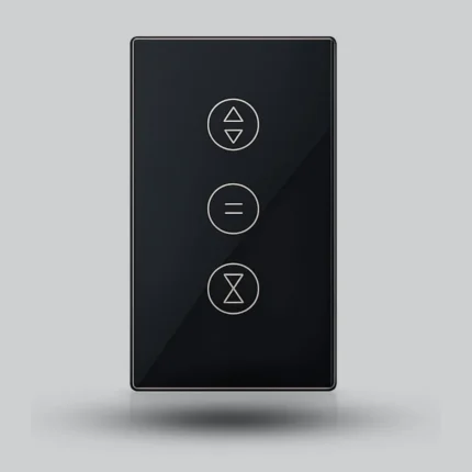 Avera Concave Zigbee Smart Curtain Switch – Touch Glass Switch for Curtains and Rolling Shutters