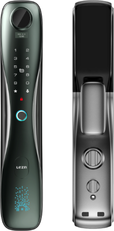 Lezn I7 App Gray Smart Door Lock with Screen, Fingerprint & Tuya App Control