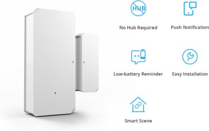 SONOFF DW2-RF 433MHz Wireless Door and Window Sensor with Instant Alerts & Open/Close Monitoring