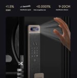 SHARP S5FV Aluminum Alloy Smart Lock with Face Recognition, Palm Vein Fingerprint & 4.5” Screen - Image 4
