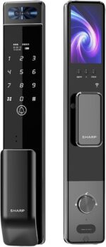 SHARP S5FV Aluminum Alloy Smart Lock with Face Recognition, Palm Vein Fingerprint & 4.5” Screen - Image 5