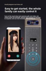 SHARP S5FV Aluminum Alloy Smart Lock with Face Recognition, Palm Vein Fingerprint & 4.5” Screen - Image 7