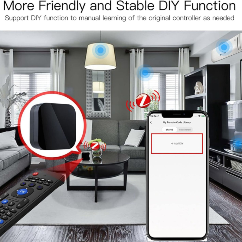 Tuya Zigbee IR Remote Control – Smart Universal IR Blaster for AC, TV, and Home Appliances