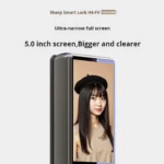 ⁦قفل ذكي SHARP H4-FV ببصمة الوجه وأوردة الكف وشاشة 5 بوصة مع تطبيق Tuya⁩ - الصورة ⁦4⁩