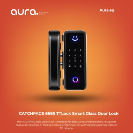 CATCHFACE 669S TTLock Smart Glass Door Lock with Fingerprint & App Control