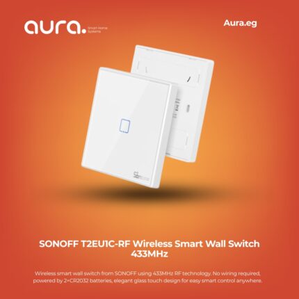 SONOFF T2EU1C-RF Wireless Smart Wall Switch 433MHz – Battery Powered Stick-on