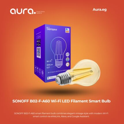 SONOFF B02-F-A60 Wi-Fi LED Filament Smart Bulb with E27 Base and Dimmable Lighting