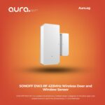 SONOFF DW2-RF 433MHz Wireless Door and Window Sensor with Instant Alerts & Open/Close Monitoring