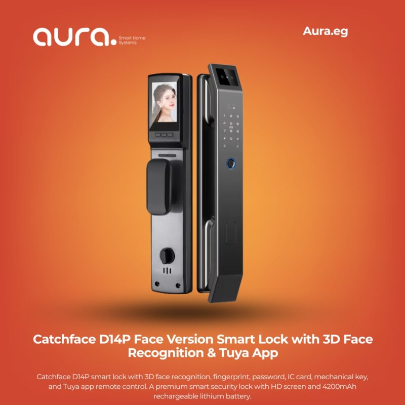 Catchface D14P Face Version Smart Lock with 3D Face Recognition & Tuya App