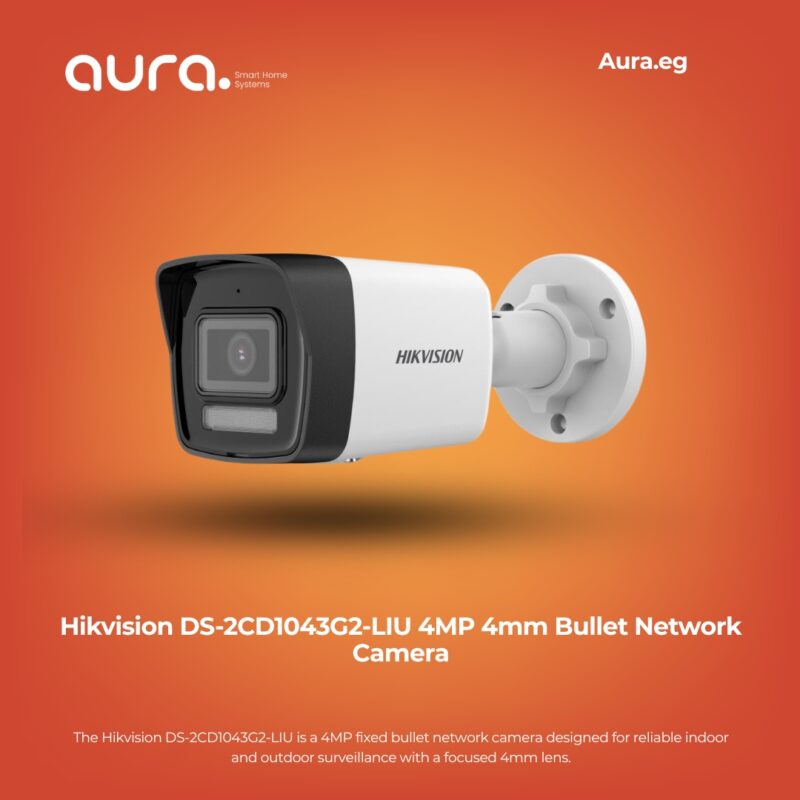 Hikvision DS-2CD1043G2-LIU 4MP 4mm Bullet Network Camera with Smart Hybrid Light & Built-in Microphone