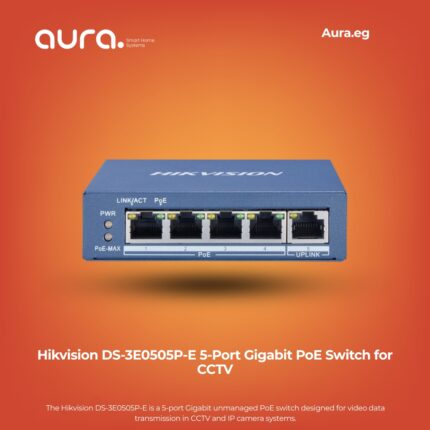 Hikvision DS-3E0505P-E 5-Port Gigabit PoE Switch for CCTV IP Cameras