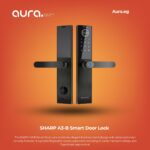 SHARP A3-B Smart Door Lock with Fingerprint, IC Card & Tuya App