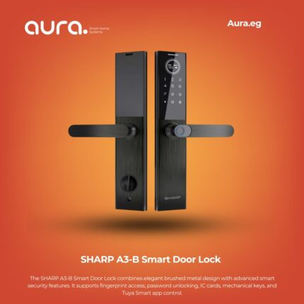 SHARP A3-B Smart Door Lock with Fingerprint, IC Card & Tuya App