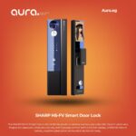 SHARP H5-FV Smart Door Lock with Camera, Live Video Talk, Face ID, Palm Vein & Tuya App