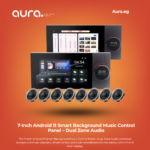 7-Inch Android 11 Smart Background Music Control Panel – Dual Zone Audio