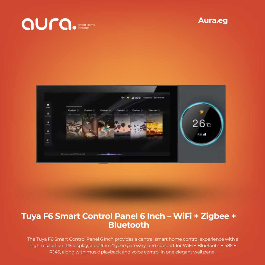 Tuya F6 Smart Control Panel 6 Inch – WiFi + Zigbee + Bluetooth Tuya F6 Smart Control Panel 6 Inch – WiFi + Zigbee + Bluetooth