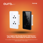 Tuya Zigbee 10A Double Smart Wall Socket – Smart Touch Wall Outlet for Modern Homes