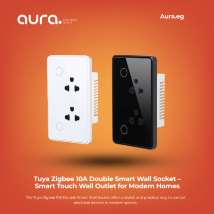 Tuya Zigbee 10A Double Smart Wall Socket – Smart Touch Wall Outlet for Modern Homes