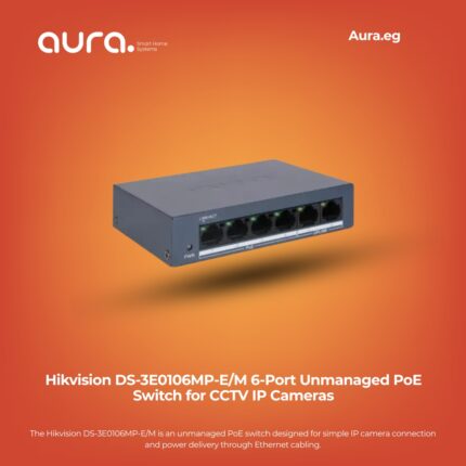 Hikvision DS-3E0106MP-E/M 6-Port Unmanaged PoE Switch for CCTV IP Cameras